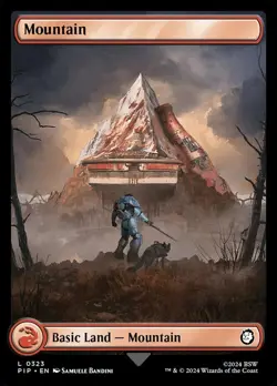 1 x Mountain (0323) - Foil - Universes Beyond: Fallout - NM-Mint - MTG - Image 1