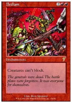 MTG Bedlam, Seventh Edition, Heavily Played, English - Image 1