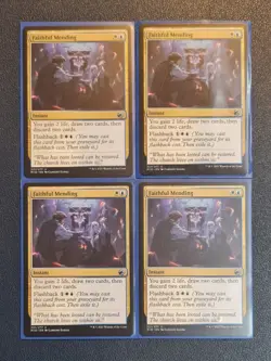 MTG 4 x Faithful Mending - MID - Near Mint+ Condition - Image 1