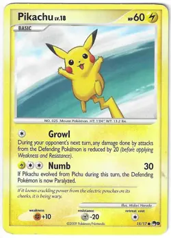 Pokemon TCG - Pikachu - POP Series 9 Common Card #15 - Image 1