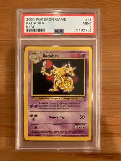Pokemon TCG Base Set 2 Kadabra 46/130 Regular PSA 9 MINT - Image 1