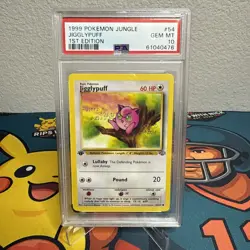 1999 Pokemon Jungle Jigglypuff 1st Edition 54/64 PSA 10 Gem Mint - Image 1