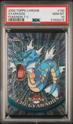 2000 TOPPS CHROME POKEMON T.V. #130 GYARADOS PSA 10 - Image 1