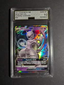 Mewtwo GX 39/73 Ultra Rare Shining Legends 2017 Pokemon AGS 10 GEM MINT - Image 1