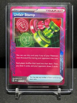 Unfair Stamp Trainer 165/167 Ace Spec Pokemon 2024 Twilight Masquerade NM - Image 1