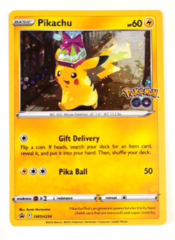 Pikachu Cosmos Holo Promo Pokemon Go Pokemon TCG SWSH234 Sword & Shield - Image 1