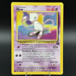 Pokemon TCG: Mew Promo 8 Non-Holo WOTC Black Star Promo HP - Image 1