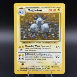 Pokemon TCG Magneton Base Set 9/102 Holo Unlimited Holo Rare - Image 1
