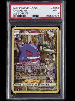 2022 POKEMON SWORD & SHIELD LOST ORIGIN #TG06 FULL ART/GENGAR PSA 9 - Image 1
