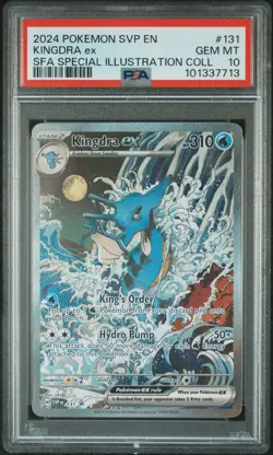 2024 POKEMON SVP EN-SV BLACK STAR PROMO #131 KINGDRA EX PSA 10 - Image 1