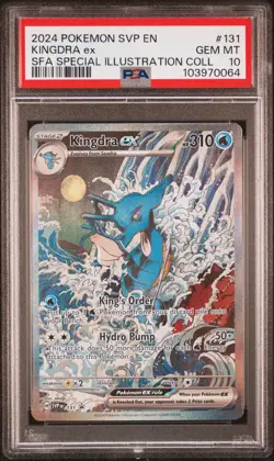 2024 POKEMON SVP EN-SV BLACK STAR PROMO #131 KINGDRA EX PSA 10 - Image 1