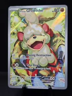 Pokemon Hisuian Growlithe 181/167 Twilight Masquerade Illustration Rare NM - Image 1