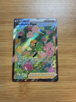 Pokemon Gardenia's Vigor Full Art Crown Zenith Galarian GG61/GG70 Holo NM/M - Image 1