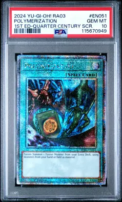 2024 YU-GI-OH! RA03-QUARTER CENTURY BONANZA #EN051 POLYMERIZATION PSA 10 - Image 1