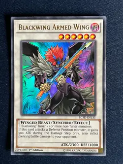 Yugioh! 1x Blackwing Armed Wing LC5D-EN133 Ultra Rare 1st Edition M/NM! - Image 1