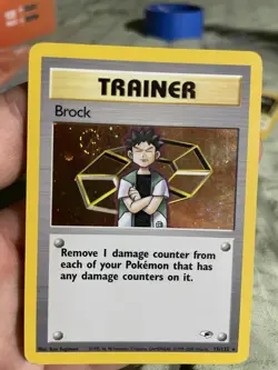 SWIRL 💫Brock Trainer Holo Japanese Gym Heroes Pokemon TCG Card - Image 1