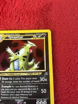 1st Edition Tyranitar 12/75 Neo Discovery Holo Wotc Pokemon Card Lp - - Image 2