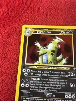 1st Edition Tyranitar 12/75 Neo Discovery Holo Wotc Pokemon Card Lp - - Image 3