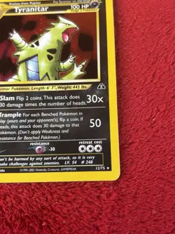 1st Edition Tyranitar 12/75 Neo Discovery Holo Wotc Pokemon Card Lp - - Image 5