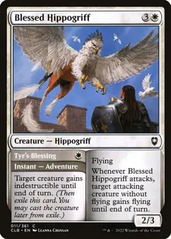 (3x FOIL) BLESSED HIPPOGRIFF / TYR'S BLESSING - Baldur's Gate - MTG Magic Card - Image 1