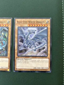 Blue-Eyes White Dragon SDWD-EN001, SDWD-EN002, and SDWD-EN003 Common 3 Card Lot - Image 4
