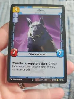 Star Wars Unlimited Dume #557 Legends Of The Force PACK FRESH Card - Image 1