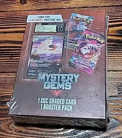 Pokemon Mystery Gems 1 CGC Graded Card & 1 Booster Pack 2025! New Sealed Box! - Image 1