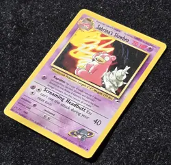 Sabrina's Slowbro 60/132 HP Gym Heroes English Pokemon Card TCG NM [JJESS] - Image 4