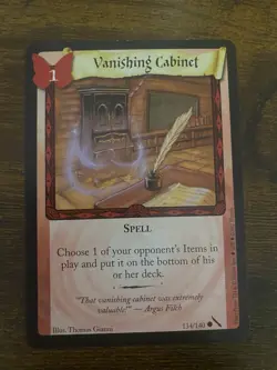HARRY POTTER TCG GAME CARD CHAMBER OF SECRETS VANISHING CABINET 134/140 - Image 1