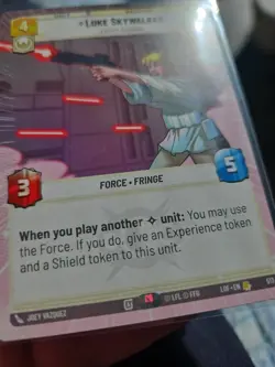 Luke Skywalker Hyperspace Star Wars Unlimited: LOF Rare 513 PACK FRESH Card - Image 2