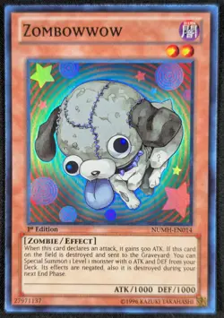 Zombowwow 1996 1st Edition Super Rare Holo Yugioh Card NUMH-EN014 (NM) - Image 1