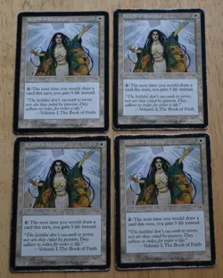 MTG 4x Rare White Enchantment WORDS OF WORSHIP - Image 1
