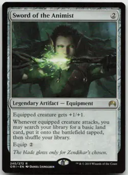 MTG Sword of the Animist R Magic Origins 240 LP - Image 1