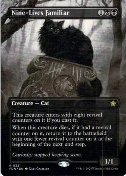 MTG Nine-Lives Familiar (Borderless) (321) | NM | Foundations {FDN} - Image 1