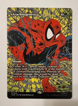 Mtg Spider-Man Arachnogenesis Borderless NM - Image 1