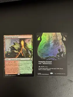 MTG Stomping Ground - Foil - Borderless, NM, Edge of Eternities, Both Foil - Image 1