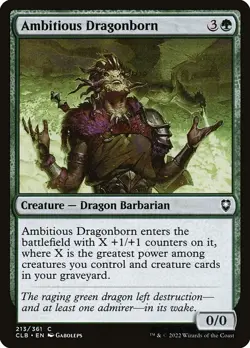 (2x FOIL) AMBITIOUS DRAGONBORN - Baldur's Gate - MTG Magic the Gathering Card - Image 1
