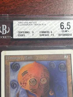 Magic MTG - Illusionary Mask - Unlimited - BGS 6.5 Graded EX-MT+! - Image 3