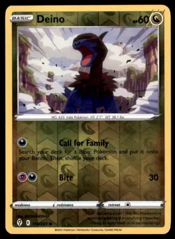 Pokemon TCG Deino Sword & Shield - Evolving Skies #113 Holo Reverse - Image 1