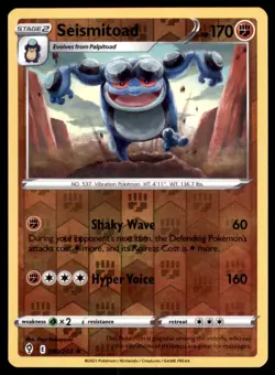 Pokemon TCG Seismitoad Sword & Shield - Evolving Skies #90 Holo Reverse - Image 1