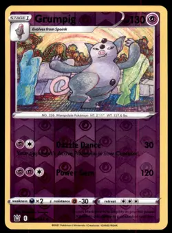 Pokemon TCG Grumpig Sword & Shield - Battle Styles #56 Holo Reverse - Image 1