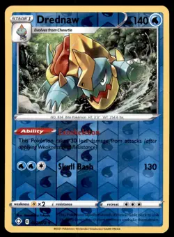 Pokemon TCG Drednaw Sword & Shield - Shining Fates #27 Holo Reverse - Image 1