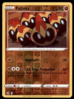 Pokemon TCG Falinks Sword & Shield - Fusion Strike #154 Holo Reverse - Image 1