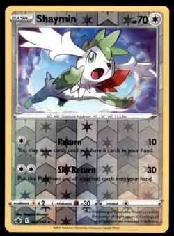 Pokemon TCG Shaymin Sword & Shield - Chilling Reign #123 Holo Reverse - Image 1