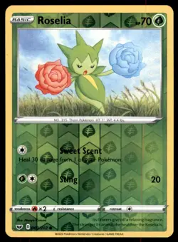 Pokemon TCG Roselia Sword & Shield #3 Holo Reverse - Image 1