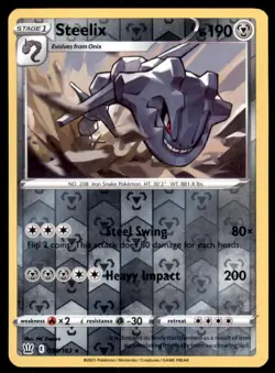 Pokemon TCG Steelix Sword & Shield - Battle Styles #99 Holo Reverse - Image 1