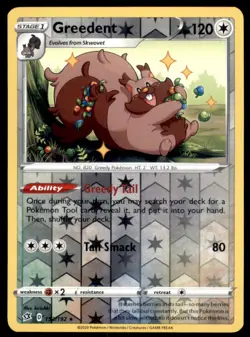 Pokemon TCG Greedent Sword & Shield - Rebel Clash #152 Holo Reverse - Image 1