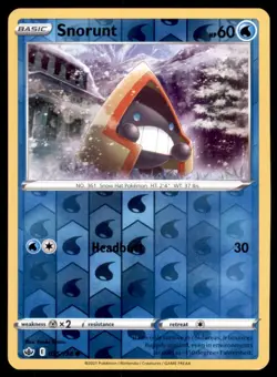 Pokemon TCG Snorunt Sword & Shield - Chilling Reign #35 Holo Reverse - Image 1