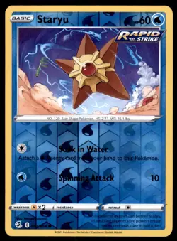 Pokemon TCG Staryu Sword & Shield - Fusion Strike #52 Holo Reverse - Image 1