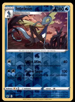 Pokemon TCG Inteleon Sword & Shield #59 Holo Reverse - Image 1